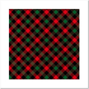 Pride Of Scotland Tartan Green Red And Black Posters and Art
